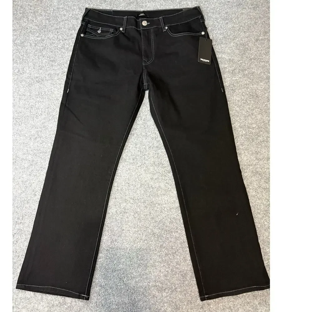 NWT True Religion Ricky FLap Jeans Body Rinse Black Style 108288N30R Sz 36/30